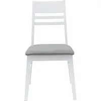 vidaXL Eetstoelen 2 st Massief Rubberhout Wit 43 x 54 x 89 cm