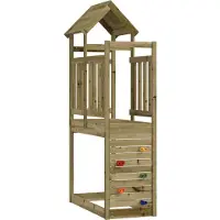 vidaXL Speeltoren Bruin 53 x 110,5 x 214 cm Massief Geïmpregneerd Hout