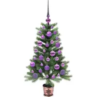 vidaXL Kerstboom met 150 LED met standaard Groen 90 cm PE
