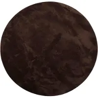 vidaXL - Middelpolig - zacht - en - wasbaar - tapijt - HUARTE - Bruin - Ø - 80 - CM