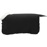 vidaXL Paardendeken Zwart 145 cm Polar fleece