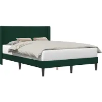 vidaXL Bedframe met hoofdeinde Donkergroen 160 x 200 cm Fluweel