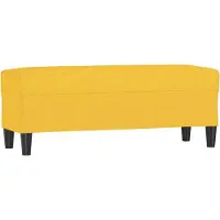 vidaXL Bankje 100x35x41 cm stof lichtgeel