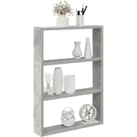 vidaXL Wandschap 43x9x60 cm bewerkt hout betongrijs