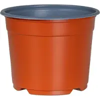vidaXL Ronde Bloempot 50 st Terracotta Ø 10 x 8 cm Kunststof