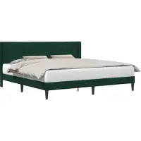 vidaXL Bedframe met hoofdeinde Donkergroen 180 x 200 cm Fluweel