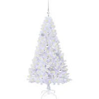 vidaXL Kunstkerstboom met 150 LED Wit 150 cm PVC en Staal