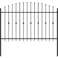 vidaXL Spieshek ASTEN, 200 x 166 cm, stalen hek met poedercoating, zwart