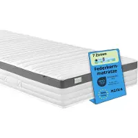 Sleepling matras 520 - matras 90x200 cm pocketvering - hoogte 21 cm - ergonomische pocketveringmatras, 7-zones matras en veringmatras - hardheid H4 - Made in EU - 90 x 200 x 21 cm - wit