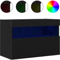 vidaXL TV Wandkast 60 x 30 x 40 cm Zwart eiken Bewerkt hout
