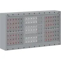 vidaXL Gereedschapskast met plank Rood en Grijs 100 x 20 x 55 cm