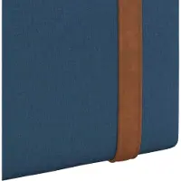 vidaXL Hangend hoofdbord Met LED-verlichting Blauw Antiek PU
