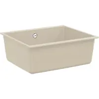 vidaXL Wasbak 80% Kwarts en 20% Hars 530 x 460 mm Beige