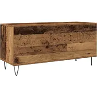 vidaXL Platenkast Oud hout 100 x 38 x 48 cm Bewerkt hout