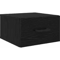 vidaXL Nachtkastje Zwart eiken 35 x 35 x 20 cm Bewerkt hout