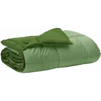 vidaXL Volledig Jaar Dekbed Gekwilt Groen 140 x 220 cm Microvezel