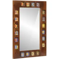 vidaXL Badkamerspiegel met opslag Walnotenhout 50 x 70 x 2,5 cm