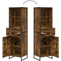 vidaXL Boekenkast Rook Eik 43 x 36 x 150.5 cm Bewerkt hout