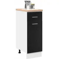 vidaXL Hangkast Zwart Eiken 30 x 46 x 81,5 cm Bewerkt hout