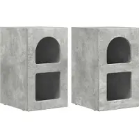 vidaXL Nachtkastje ELST 2 st Beton Grijs 29,5 x 33,5 x 50 cm