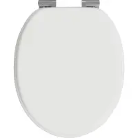 vidaXL Zacht-sluit toiletzitting Wit 44 x 38 cm MDF bord