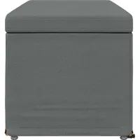 vidaXL Hocker, donkergrijs, 101 x 41 x 40 cm, bekleed met stof en gemaakt van spaanplaat