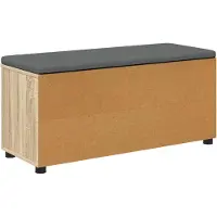 vidaXL Hallenbank Sonoma Eik 100 x 38 x 46 cm Geengineerd Hout en Stof