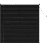 vidaXL Venetiaanse jaloezie Zwart 150 x 140 cm 25 mm PVC