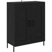 vidaXL Dressoir Zwart Eiken 69,5 x 34 x 90 cm