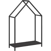vidaXL Brandhoutrek 60x25x90 cm koudgewalst staal zwart