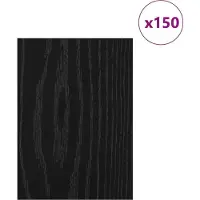 vidaXL Decor Panels 150 st Zwart Eiken 21 x 30 x 0,27 cm Bewerkt hout