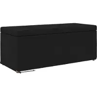 vidaXL Kruk Zwart 101 x 41 x 40 cm Stof en Geëngineerd Hout