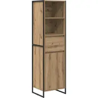 vidaXL Boekenkast Ambachtelijk Eiken 43 x 36 x 150.5 cm Bewerkt hout