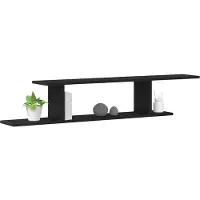 vidaXL Wandplank voor TV Muurmontage Zwart Eiken 125 x 18 x 23 cm