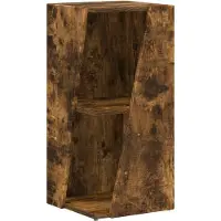 vidaXL Zijplank 33 x 32 x 70,5 cm Bewerkt hout Rook Eiken