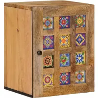 vidaXL Hangende Badkamerkast Naturel 38 x 33 x 48 cm