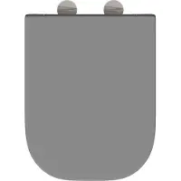 vidaXL Toiletbril Grijs 47,5 x 35 x 3,6 cm Duroplast