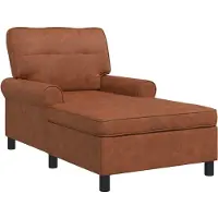 vidaXL Chaise Lounge Bruin Kunstleer 91 x 157 x 91 cm