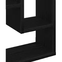 vidaXL Wandplank Zwart Eiken 36x16x90 cm Bewerkt Hout