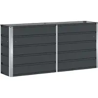 vidaXL Plantenbak Antraciet 160 x 40 x 75 cm Staal