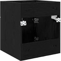 vidaXL Wastafelkast Zwart Eiken 41 x 38,5 x 46 cm Bewerkt hout