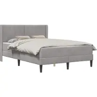 vidaXL Bedframe met matras Lichtgrijs 120 x 190 cm Fluweel