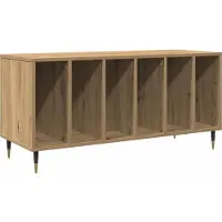 vidaXL Platenkast artisanaal eikenkleurig 100 x 38 x 48 cm
