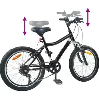 vidaXL Kinderfiets 20 Inch 6-Speed voor 6-11 jaar oud Zwart