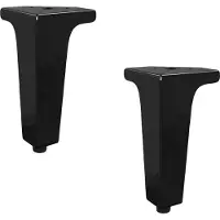 vidaXL Meubelvoeten 2 st Zwart 54,1 x 54,1 x 100 mm IJzer