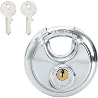 vidaXL Discusloten met sleutels 2 st zilver 9 x 2.8 x 9 cm