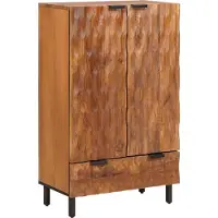vidaXL Highboard met lade Acacia Bruine Afwerking 60 x 33 x 100 cm