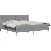 vidaXL Bedframe, 200 x 200 cm, lichtgrijs