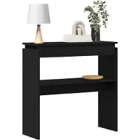 vidaXL Wandtafel Zwart Eiken 80 x 30 x 80 cm Bewerkt hout