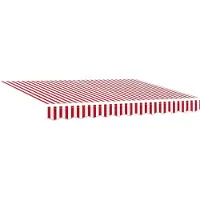 vidaXL Elektrisch Uitschuifbare Zonneluifel Rood en Wit 2,5 x 2 m